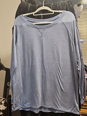 new directions Heathered Light Blue Long Sleeve Tee